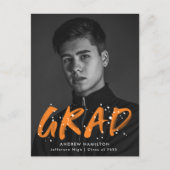 Oranje schilderplaatje fotograafpartij uitnodiging briefkaart (Voorkant)