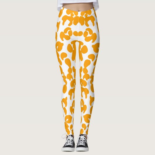 oranje schildpad leggings (Voorkant)