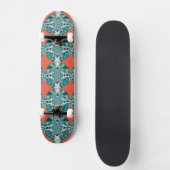 Oranje schildpad voor Turquoise Pattern Persoonlijk Skateboard (Voorkant)