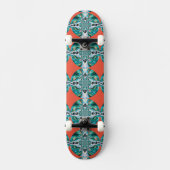 Oranje schildpad voor Turquoise Pattern Persoonlijk Skateboard (Voorkant)