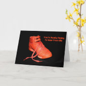 Oranje schoen die graag van me gehoord wil worden? kaart (Gele Bloem)