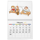Oranje Schooljaar Kalender Voor Kinderen (Feb 2027)