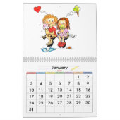 Oranje Schooljaar Kalender Voor Kinderen (Jan 2027)