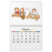 Oranje Schooljaar Kalender Voor Kinderen (Feb 2026)
