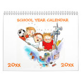 Oranje Schooljaar Kalender Voor Kinderen (Hoes)