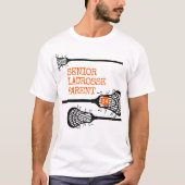 Oranje schooljaar Lacrosse Parent T-Shirt (Voorkant)