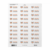 Oranje schooljaar Spraakbubble Label (Full Sheet)