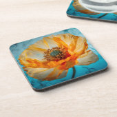 Oranje schoonheid bier onderzetter (Linkerzijde)