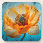 Oranje schoonheid bier onderzetter (Voorkant)