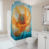 Oranje schoonheid douchegordijn (In situ)