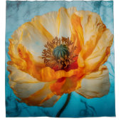 Oranje schoonheid douchegordijn (Voorkant)