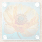 Oranje schoonheid glazen onderzetter (Achterkant)