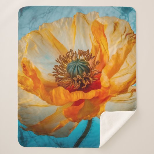 Oranje schoonheid sherpa deken (Voorkant)