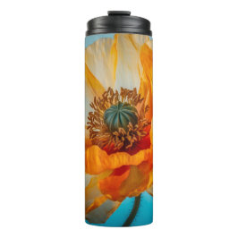 Oranje schoonheid thermosbeker