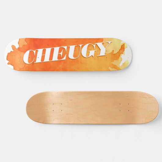 Oranje schouderblad persoonlijk skateboard (Horizontaal)