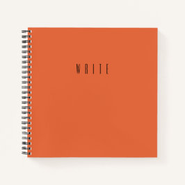 Oranje schrijftypografische tekst notitieboek