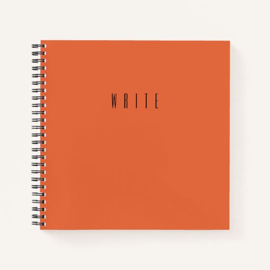 Oranje schrijftypografische tekst notitieboek (Voorkant)