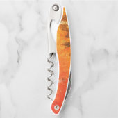 Oranje schroef kurkentrekker (Voorkant)