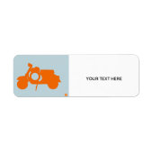 Oranje scooter etiket (Voorkant)