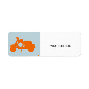 Oranje scooter etiket