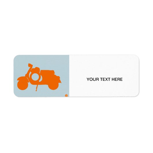 Oranje scooter etiket (Voorkant)