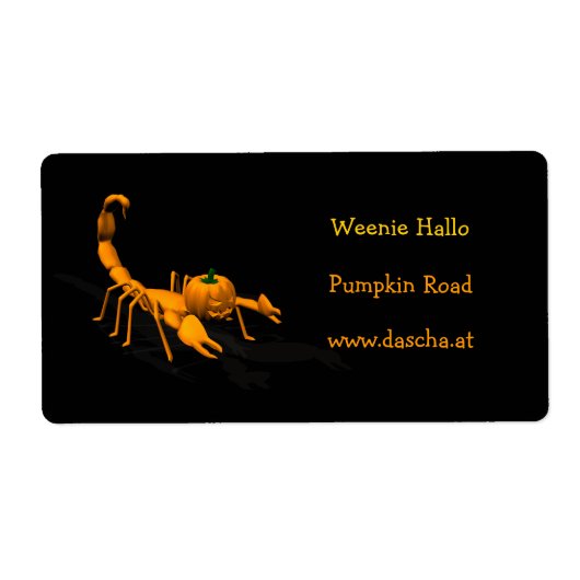 Oranje Scorpion Etiket (Voorkant)