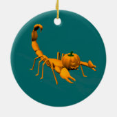 Oranje Scorpion Keramisch Ornament (Achterkant)