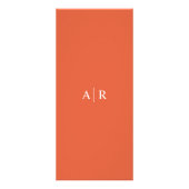 Oranje script kalligrafie val bruiloft menukaart reclamekaart (Achterkant)