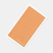 Oranje Script Namen Bruiloft Servet (Hoek)