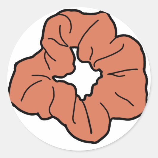 Oranje Scrunchie Sticker (Voorkant)
