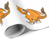 Oranje SD-mestdraak Cadeaupapier (Rol Hoek)