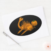Oranje Seadragon Ovale Sticker (Envelop)