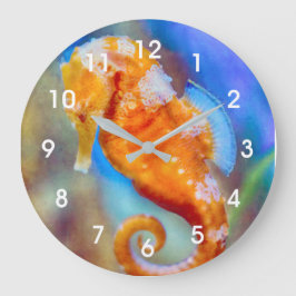 Oranje Seahorse delight Grote Klok