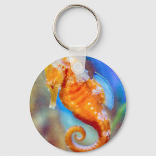 Oranje Seahorse delight Sleutelhanger
