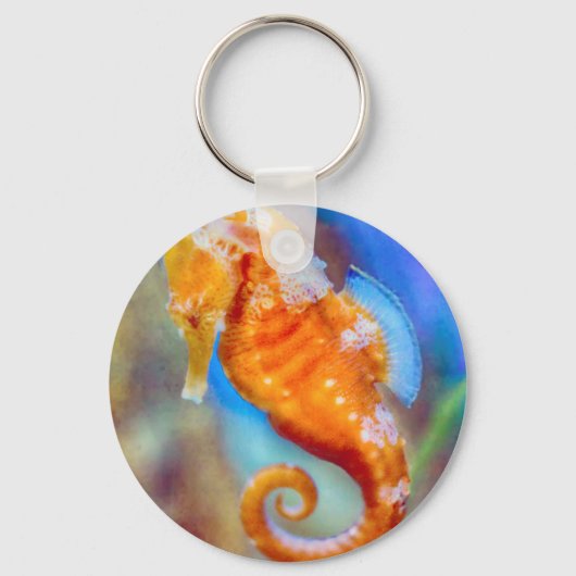 Oranje Seahorse delight Sleutelhanger (Voorkant)