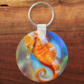 Oranje Seahorse delight Sleutelhanger (Voorkant)