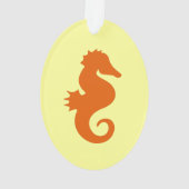 Oranje Seahorse Ornament (achterkant)