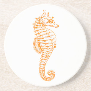 Oranje Seahorse Zandsteen Onderzetter