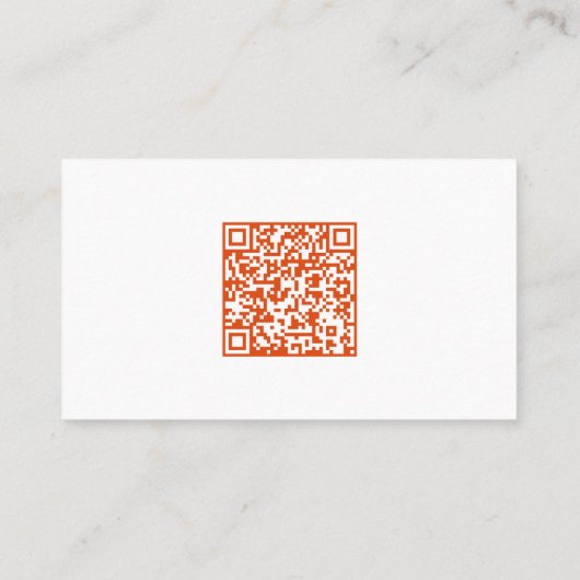Oranje Security Professional Custom Photo QR Code Visitekaartje (Achterkant)