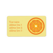 Oranje Segment en aangepaste adresgegevens Etiket (Voorkant)