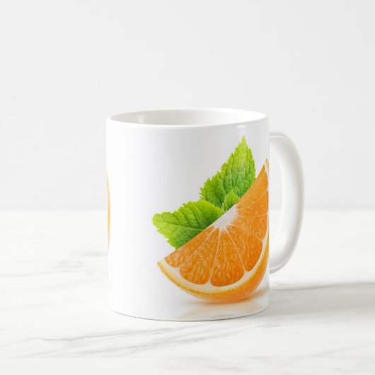 Oranje segment koffiemok (Voorkant rechts)