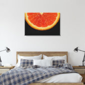 Oranje segment op zwarte canvasafdruk canvas afdruk (Insitu (Slaapkamer))