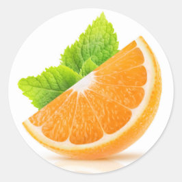 Oranje segment ronde sticker