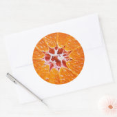 Oranje segment ronde sticker (Envelop)