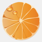 oranje segment ronde sticker (Voorkant)