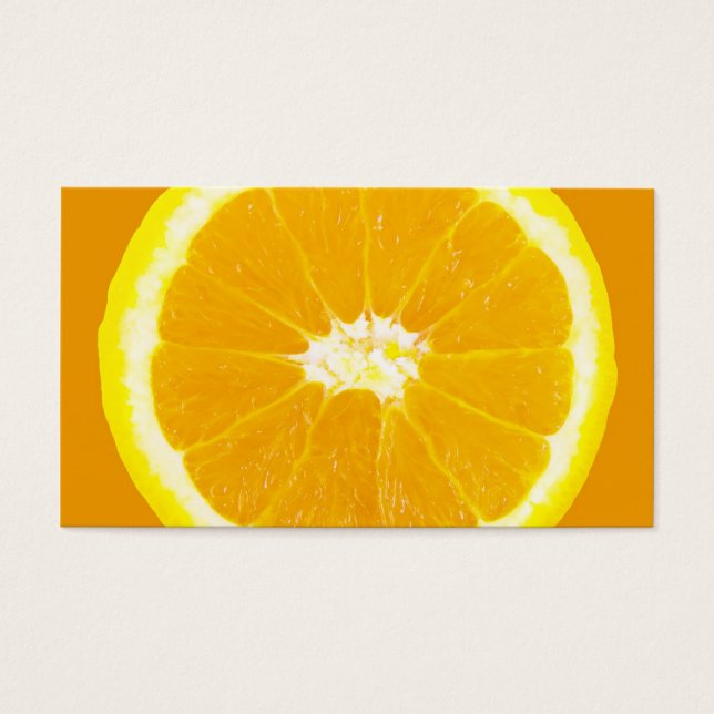 oranje segment visitekaartjes (Voorkant)