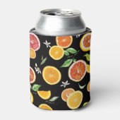 Oranje segmenten 2 #patroon #trendy #style blikjeskoeler (Blikje Voorkant)