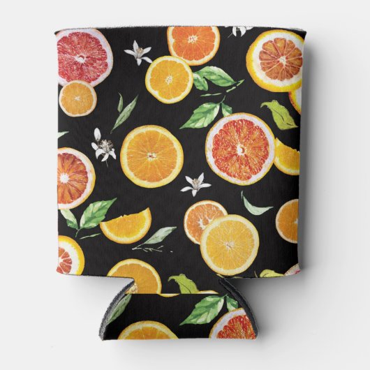 Oranje segmenten 2 #patroon #trendy #style blikjeskoeler (Voorkant)