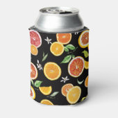 Oranje segmenten 2 #patroon #trendy #style blikjeskoeler (Blikje Achterkant)