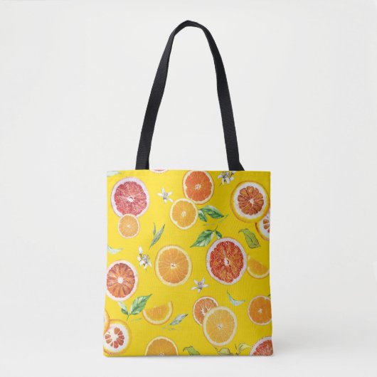 Oranje segmenten #patroon #trendy #style tote bag (Voorkant)